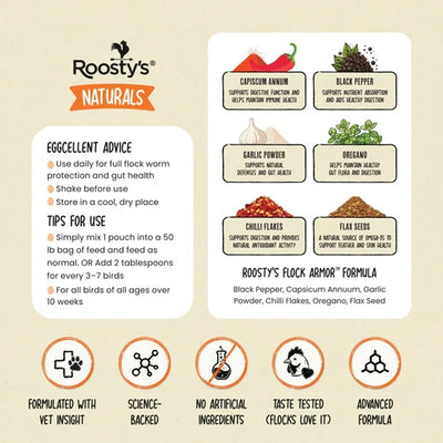 Naturals Flock Armor Chicken De-wormer Chili Mix, 16oz
